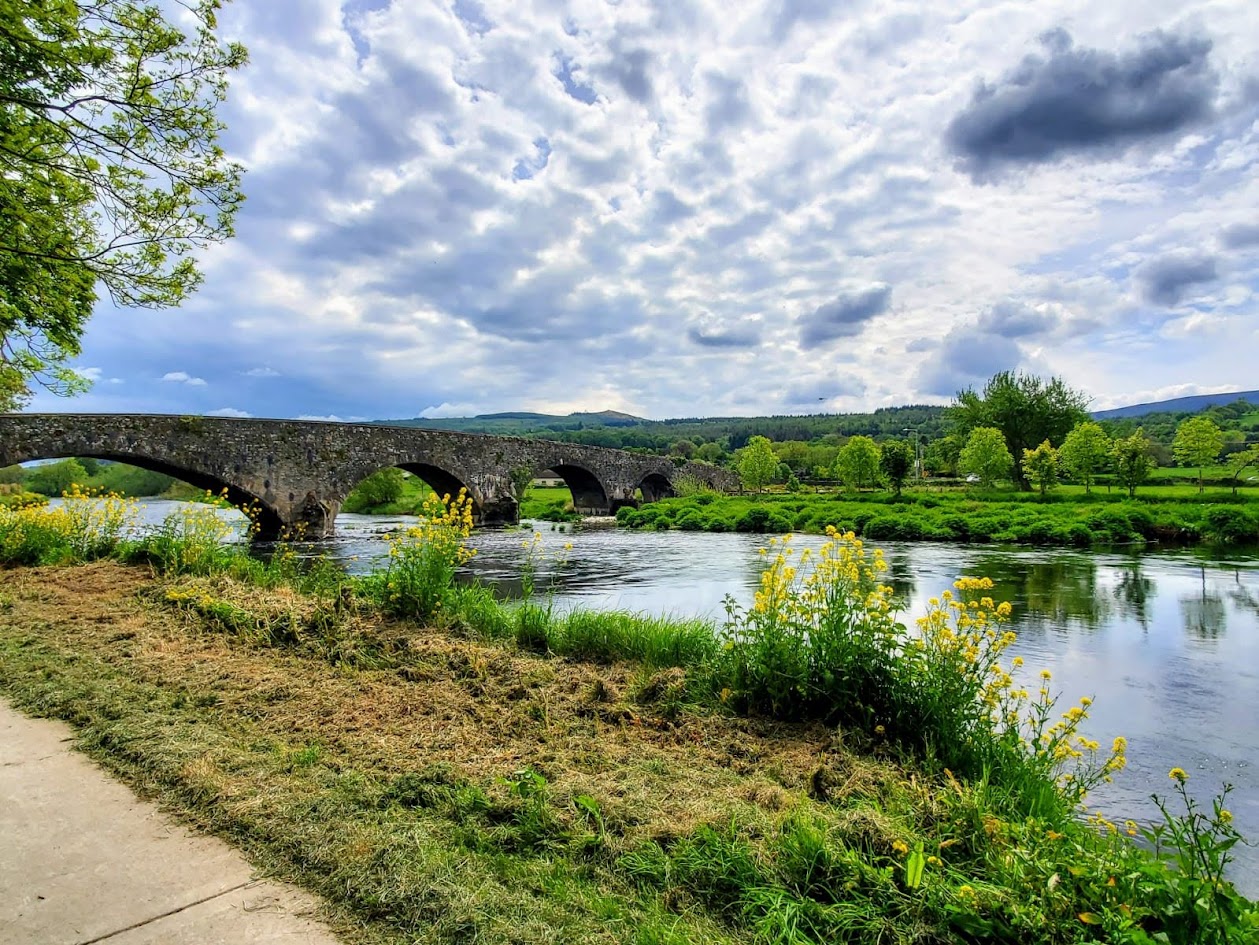 a bridge crossing the river suir in Clonmel Co. Tipperary viewed from the suir blueway