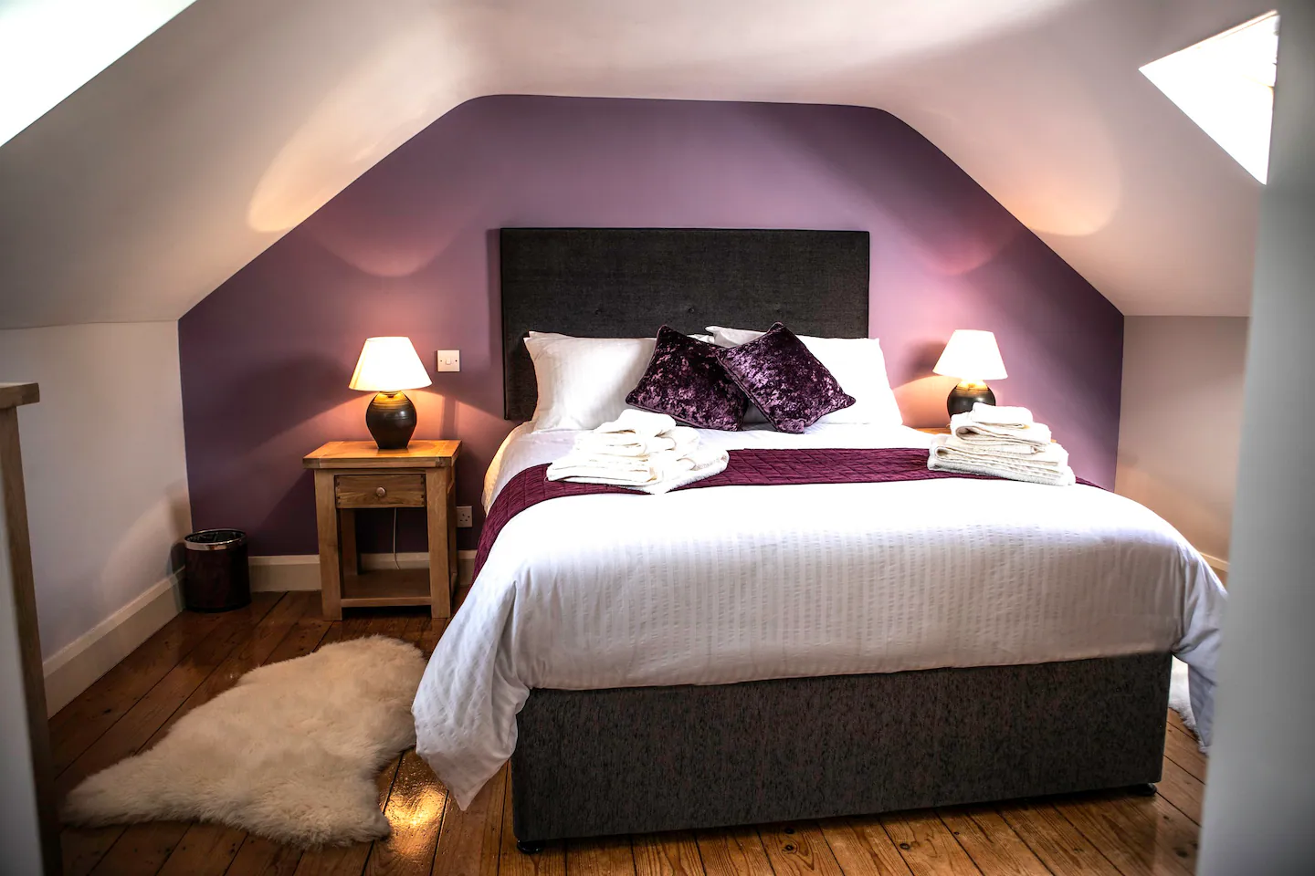 A view of the bedroom in Johns Dairy Self Catering Cottage