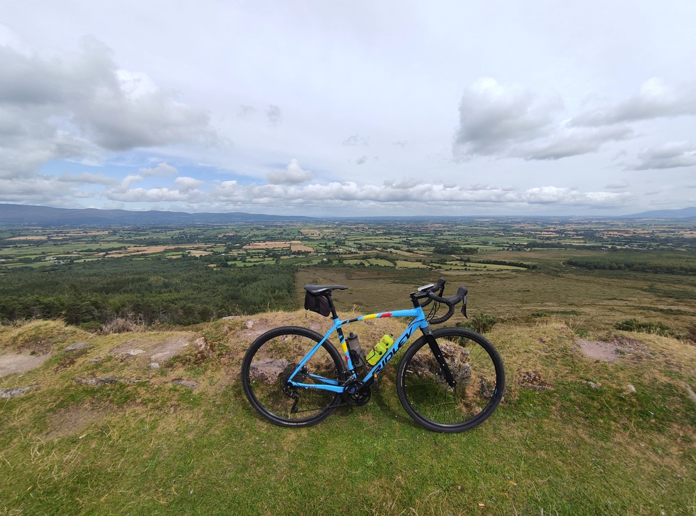 Cyclist riding along a scenic route in South Tipperary